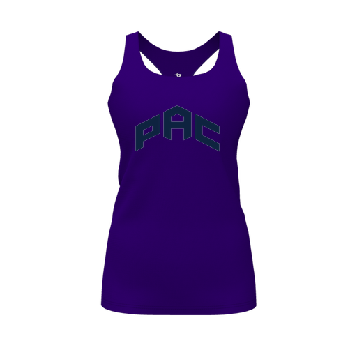 [FT0TRBPP-FYS-LOGO1] Decker Racerback Tank Top (Female Youth S, Purple, Logo 1)
