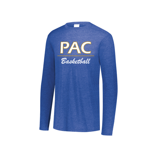 [FTLCUBRY-YS-LOGO3] Decker Youth Tri-Blend T-Shirt - Long Sleeve (Youth S, Royal, Logo 3)