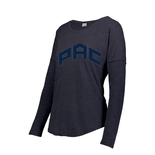 [FTLCUBNV-FAS-LOGO1] Decker Women's Tri-Blend T-Shirt - Long Sleeve (Female Adult S, Navy, Logo 1)