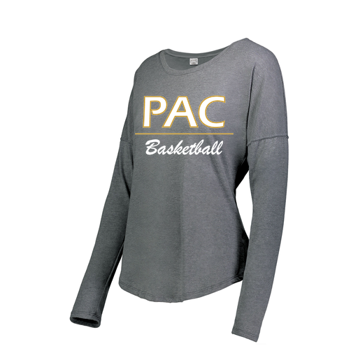 [FTLCUBGY-FAS-LOGO3] Decker Women's Tri-Blend T-Shirt - Long Sleeve (Female Adult S, Gray, Logo 3)